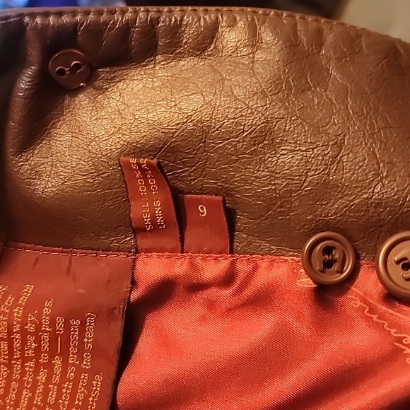 SZ 6 ETIENNE AIGNER LEATHER JACKET, BROWN. GREAT SHAPE - Picture 11 of 15